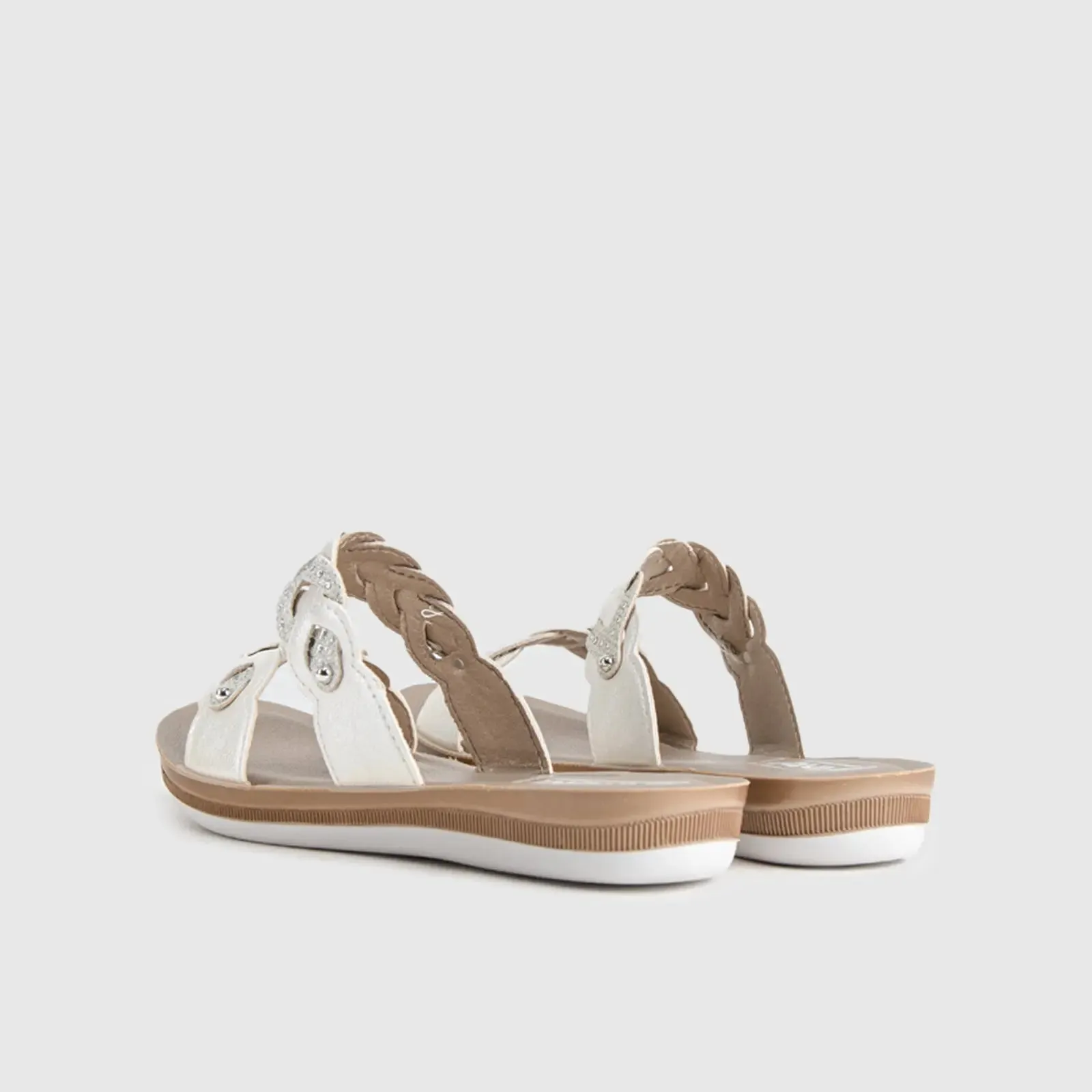 Ladies Comfort Sandals BA038 White